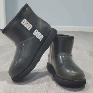 UGG Kids Black Boots with Bold Branding